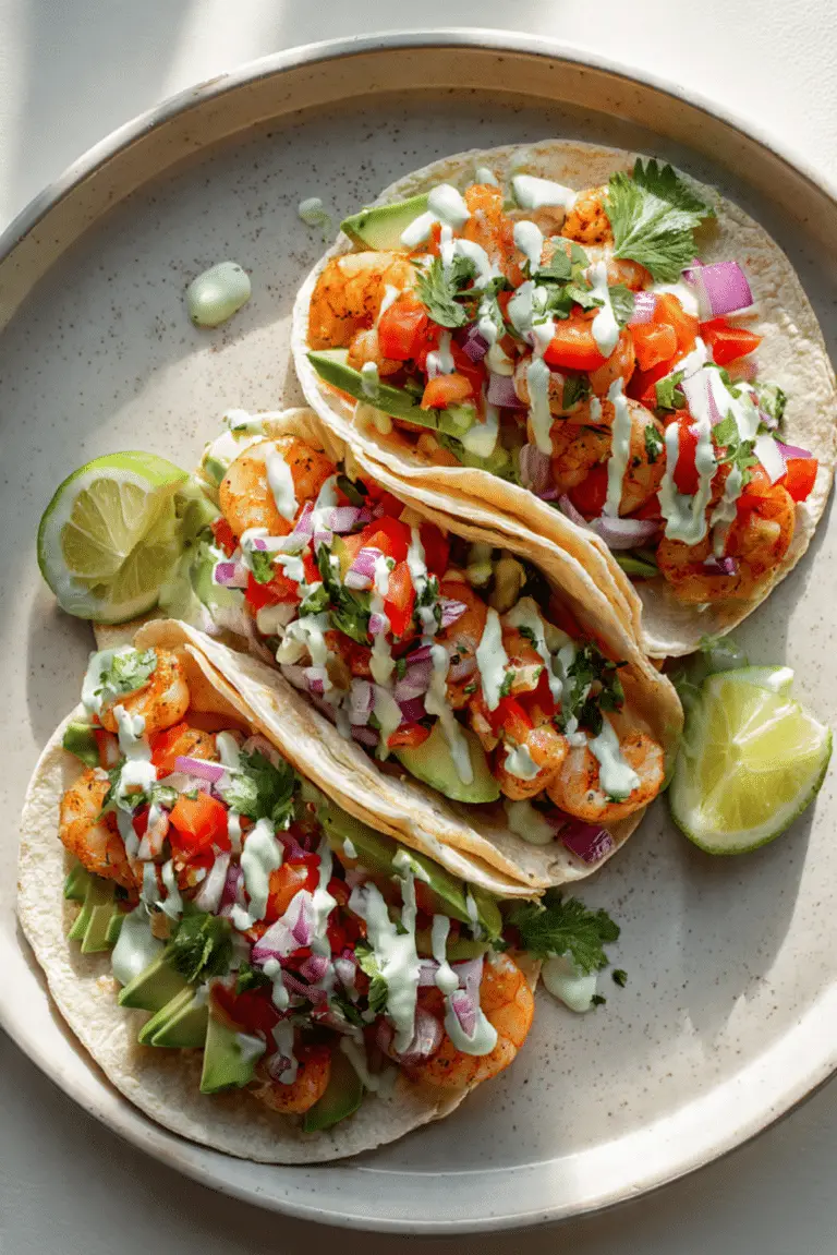 Shrimp and Avocado Tacos
