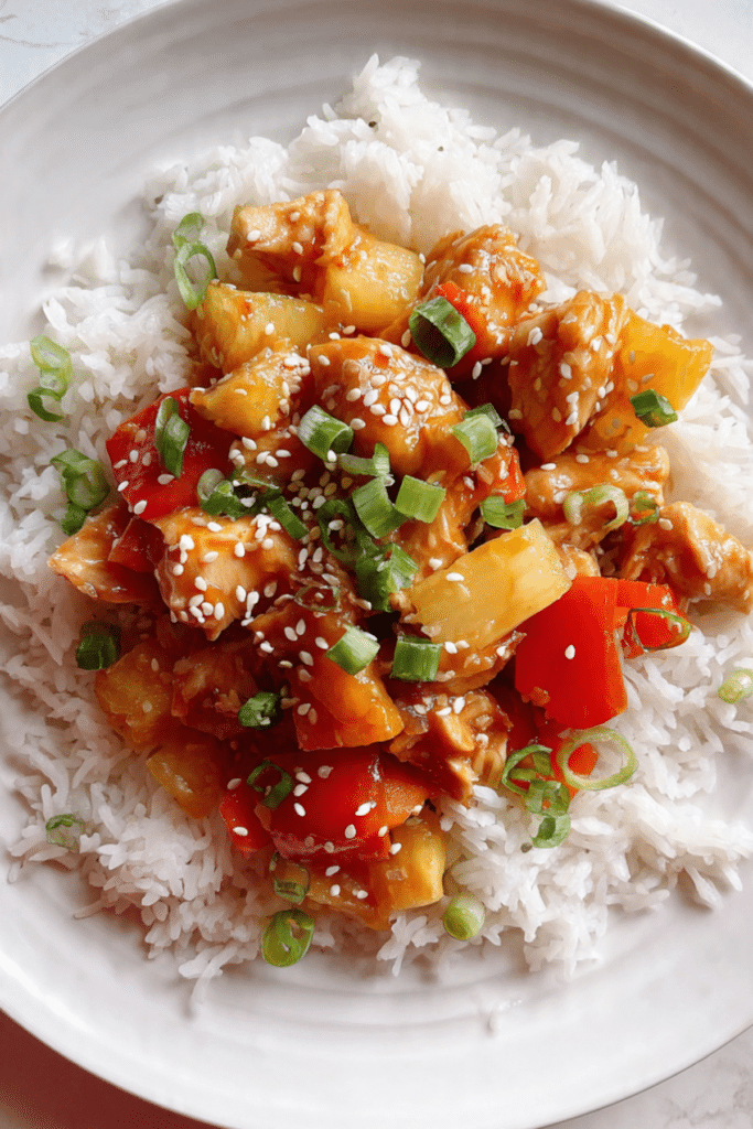 Pineapple Chicken with Rice Recipe