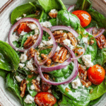 Spinach Salad with Honey Dijon Vinaigrette