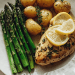 Lemon Herb Chicken with Asparagus & Potatoes Recipe