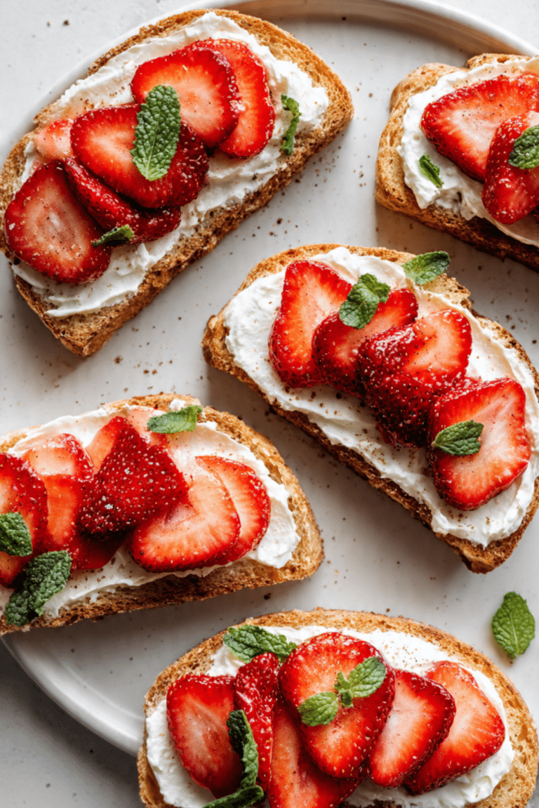 Strawberry Ricotta Toasts