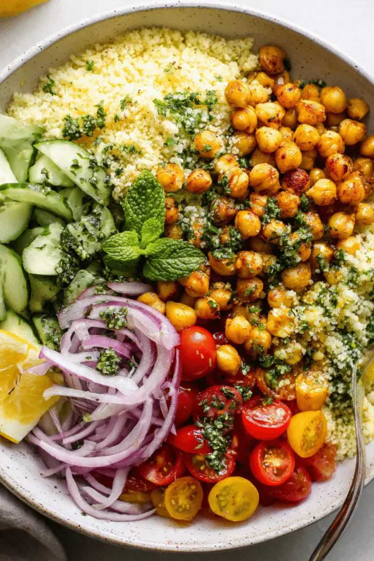 Zesty Lemon Herb Chickpea Bowls