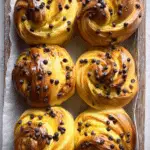 Chocolate Chip Vanilla Custard Brioches