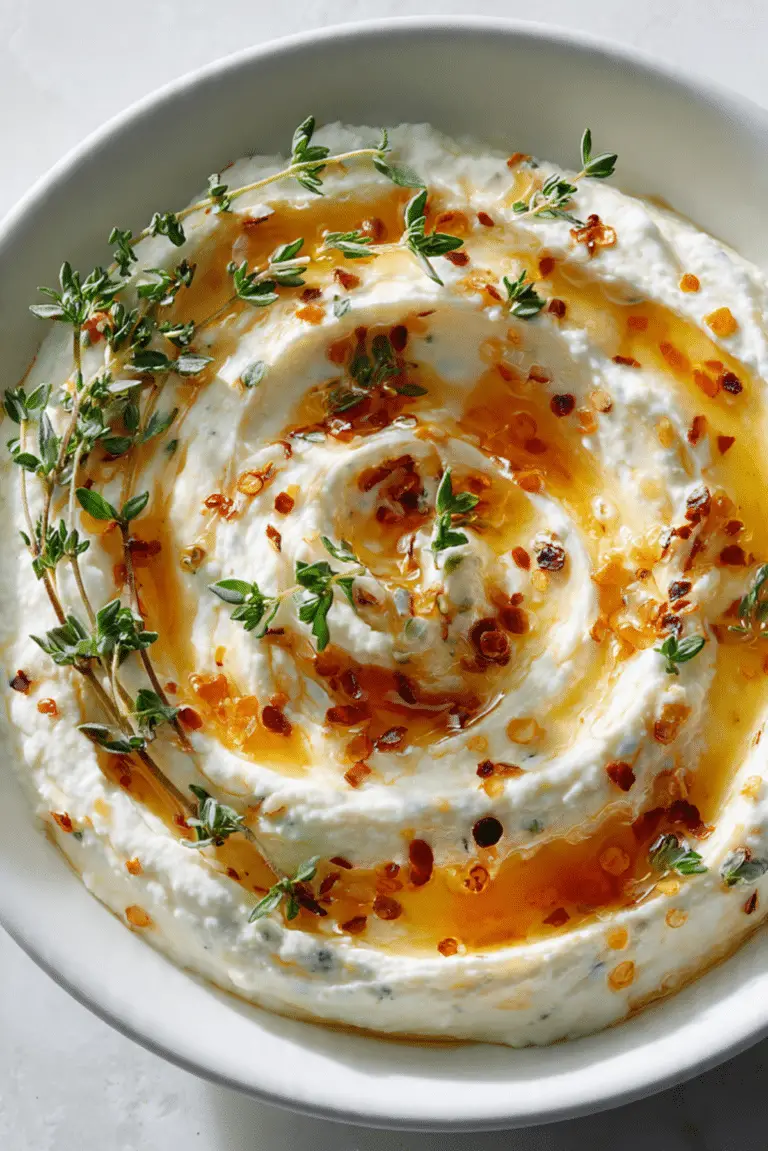 Spicy Ricotta Dip With Hot Honey Drizzle