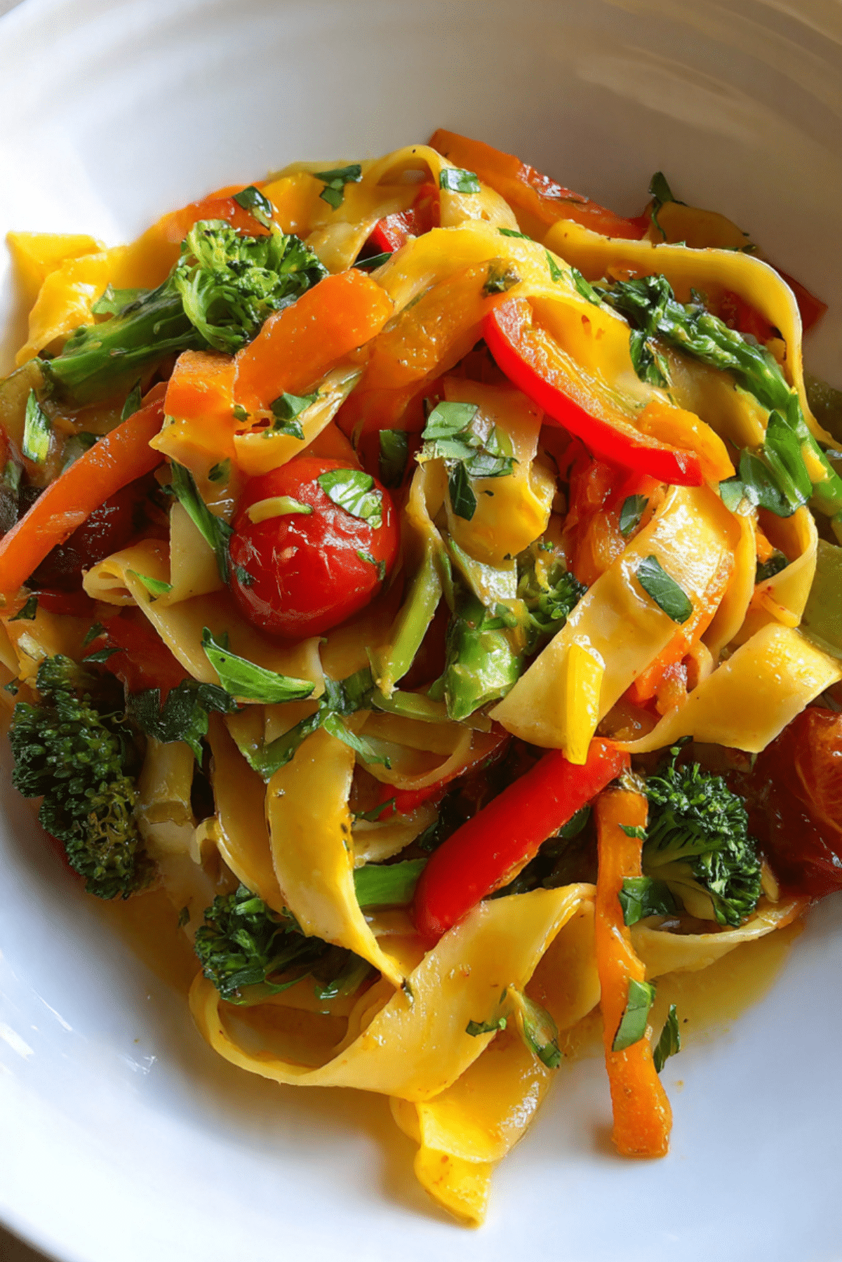 Vegetable Pasta Primavera with Garlic Butter