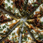 Caramelized Onion Pesto Flatbread Pizza Recipe