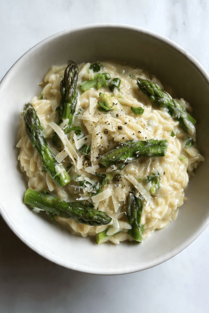 Asparagus Parmesan Orzo
