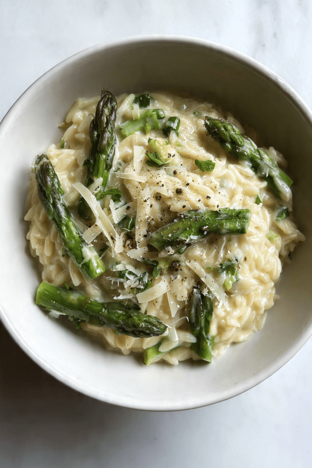 Asparagus Parmesan Orzo