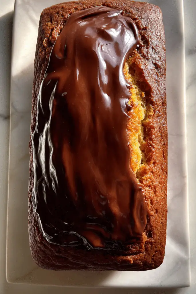 Banana Bread with Chocolate Ganache