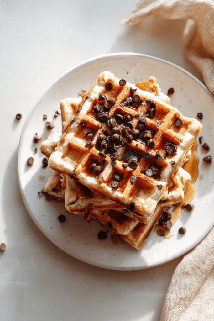 Chocolate Chip Protein Waffles