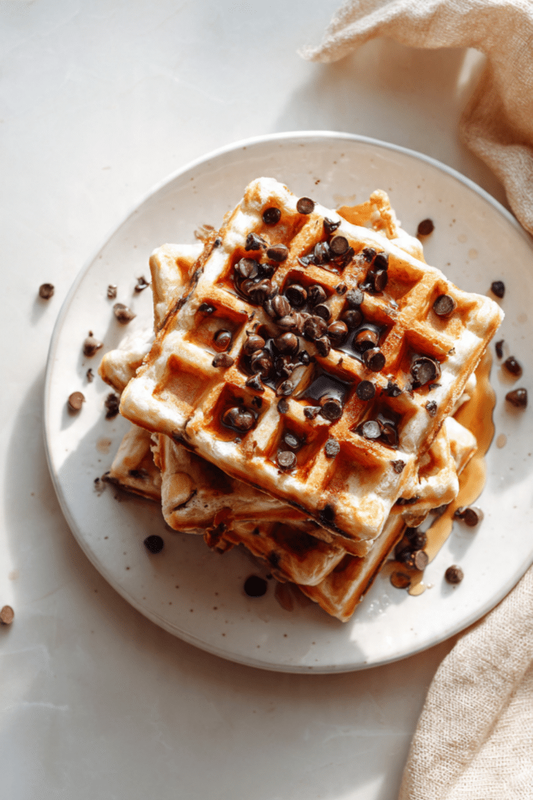 Chocolate Chip Protein Waffles