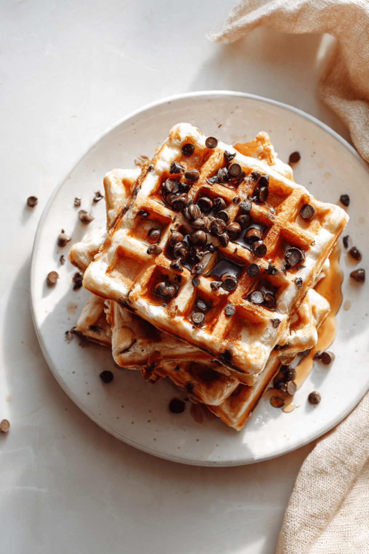 Chocolate Chip Protein Waffles