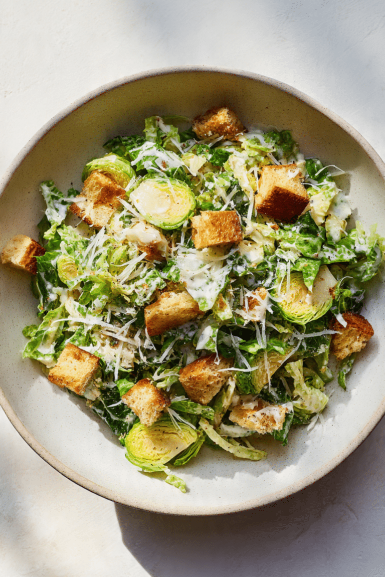 Brussel Sprout Caesar Salad Recipe
