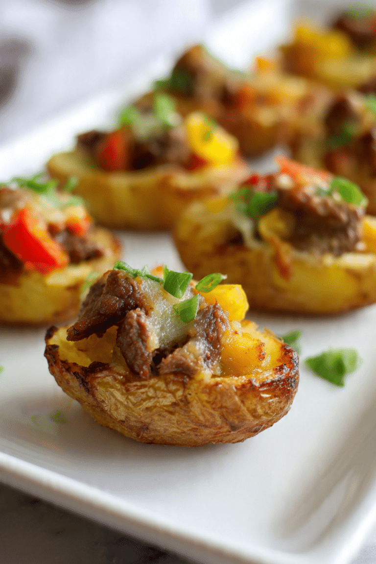 Cheesesteak Potato Skins