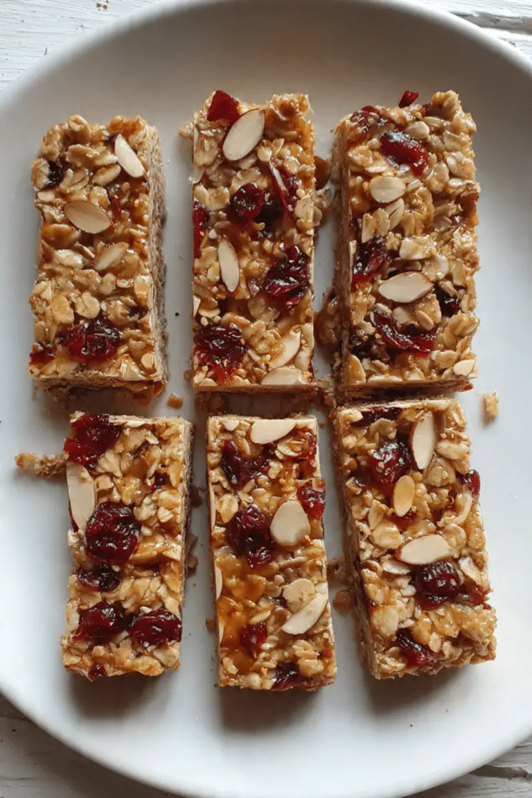 Cranberry Almond Granola Bars Recipe