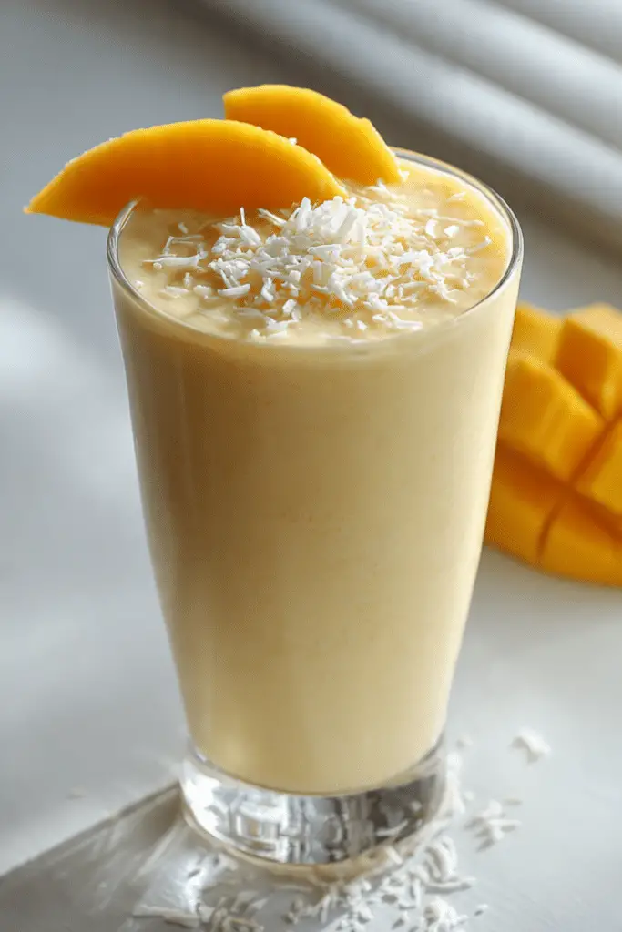 Creamy Mango Coconut Milk Smoothie