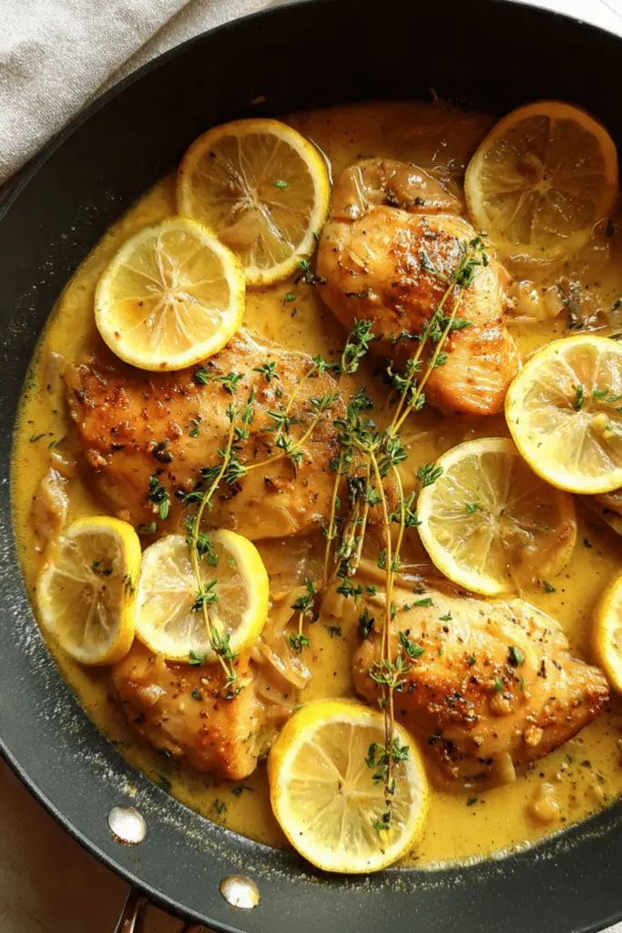 Lemon Garlic Chicken Skillet