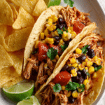 Southwestern Crockpot Chicken Tacos