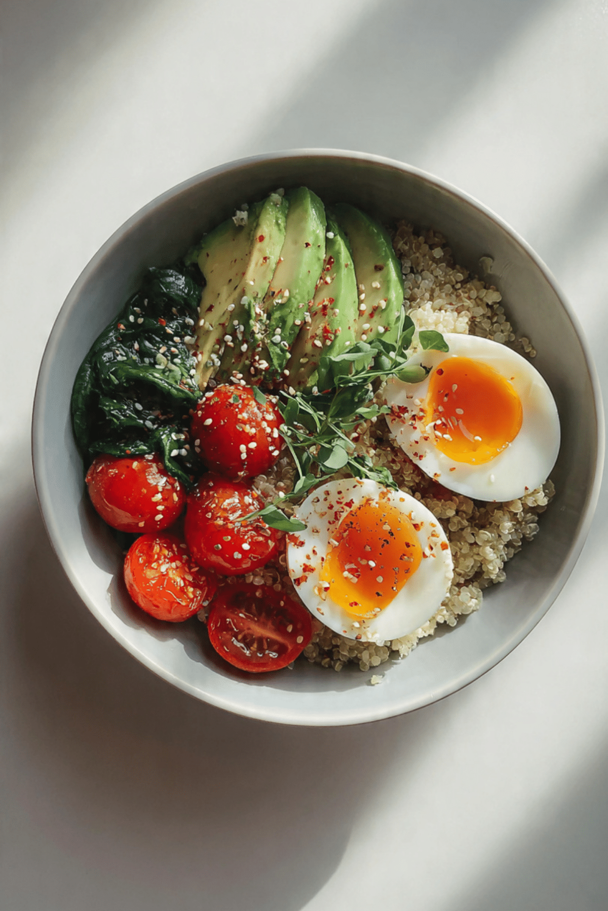 Breakfast Bowl with Quinoa and Avocado