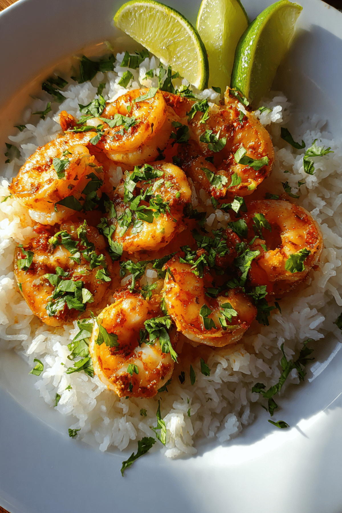 Garlic Lime Shrimp with Rice