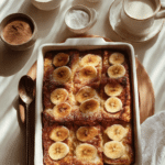 Overnight Baked Banana French Toast Casserole