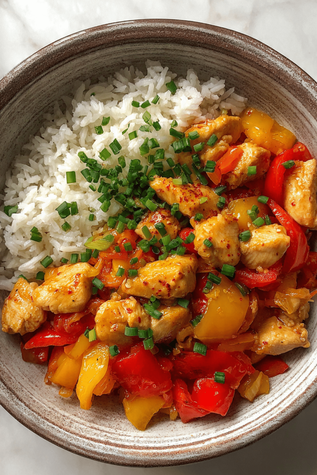 Chicken & Bell Pepper Rice Bowls Recipe