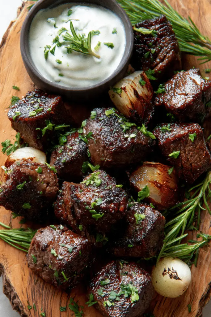 Roasted Garlic & Herb Beef Tenderloin Bites