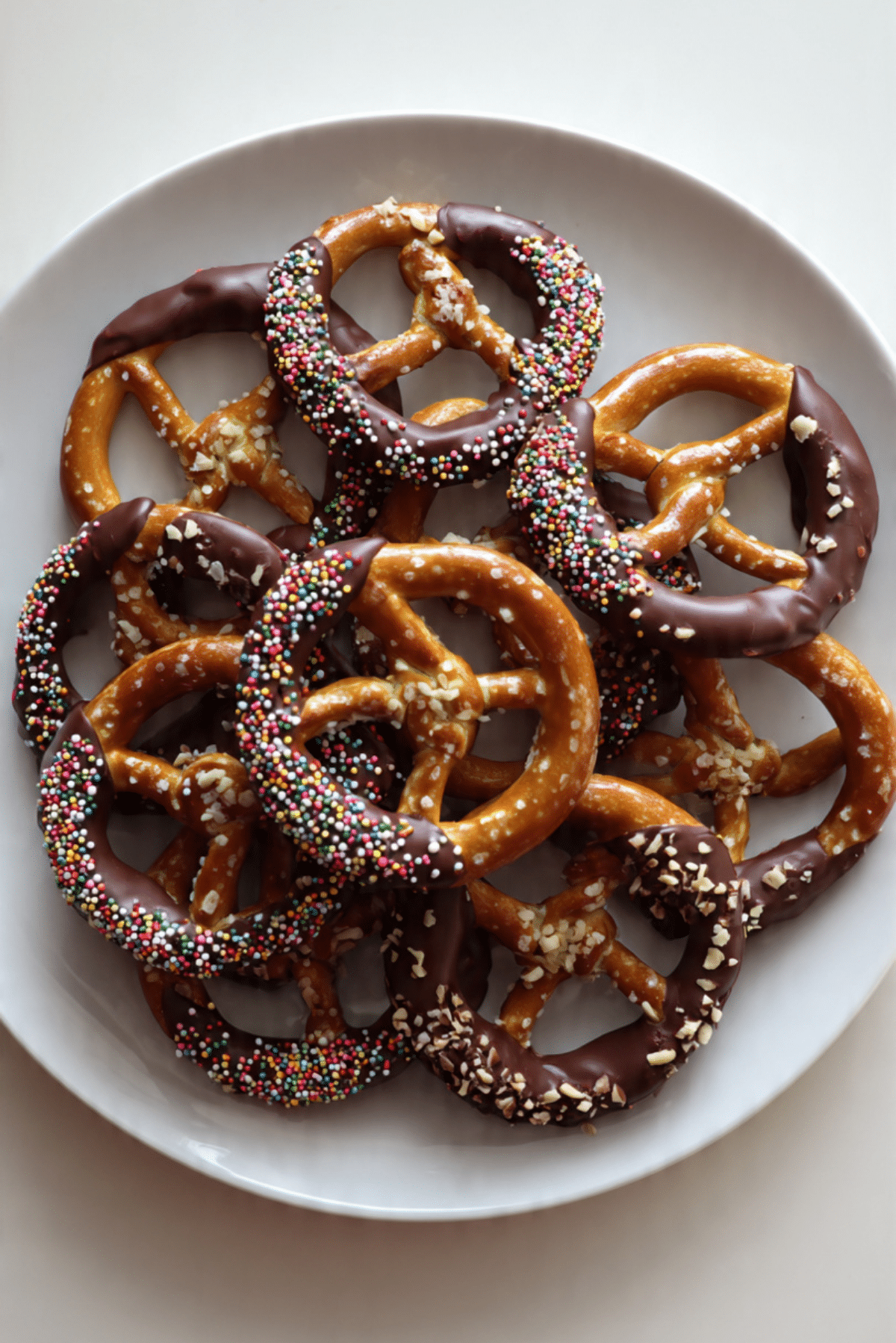 Chocolate-Dipped Pretzels