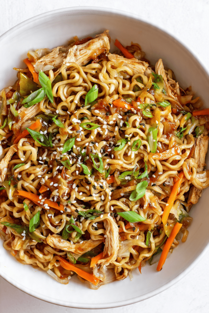 Chicken & Veggie Egg Roll Noodle Bowls