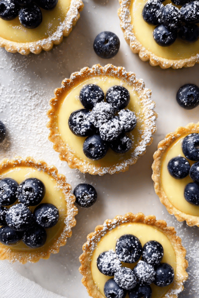 Mini Lemon Tarts with Blueberries