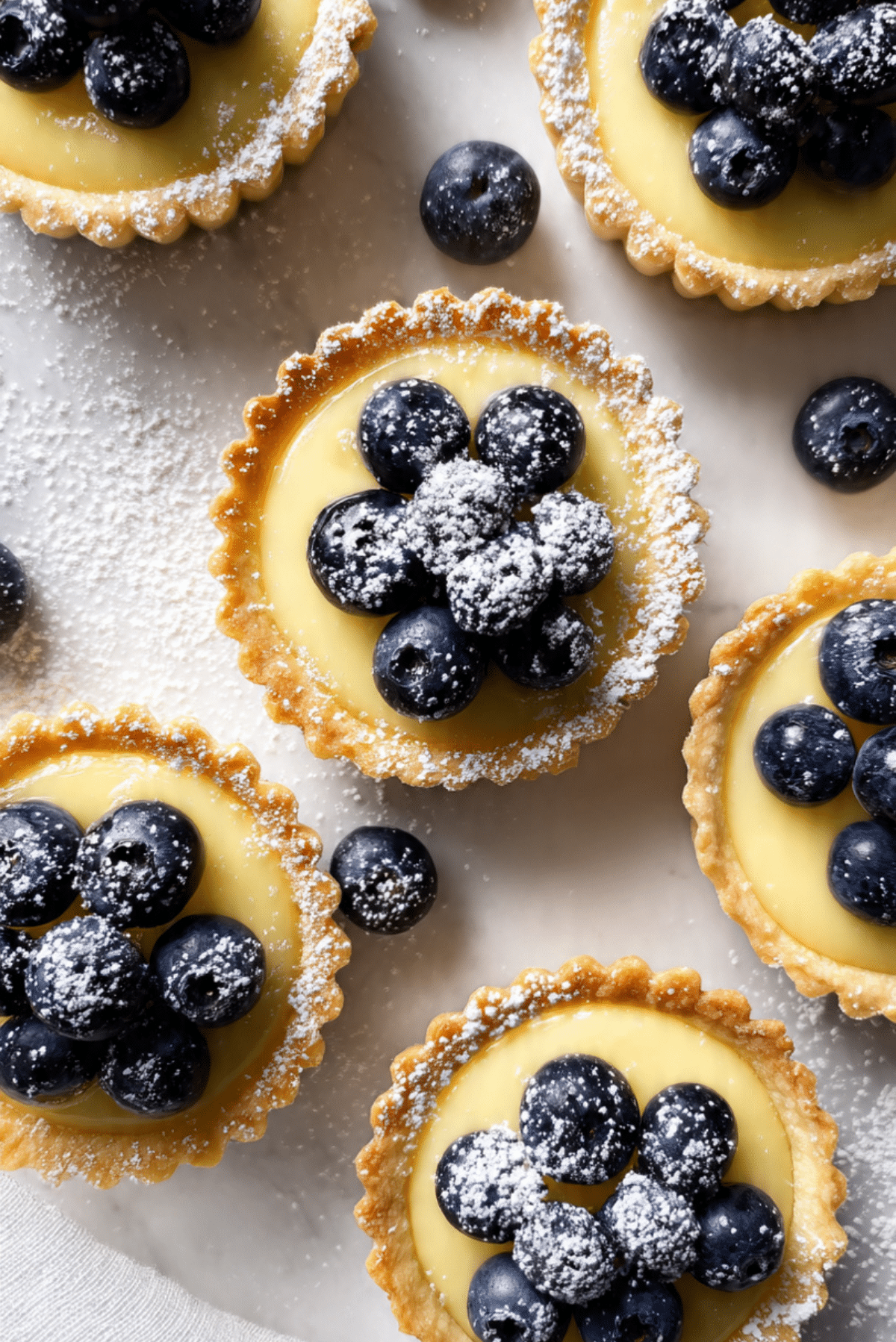 Mini Lemon Tarts with Blueberries
