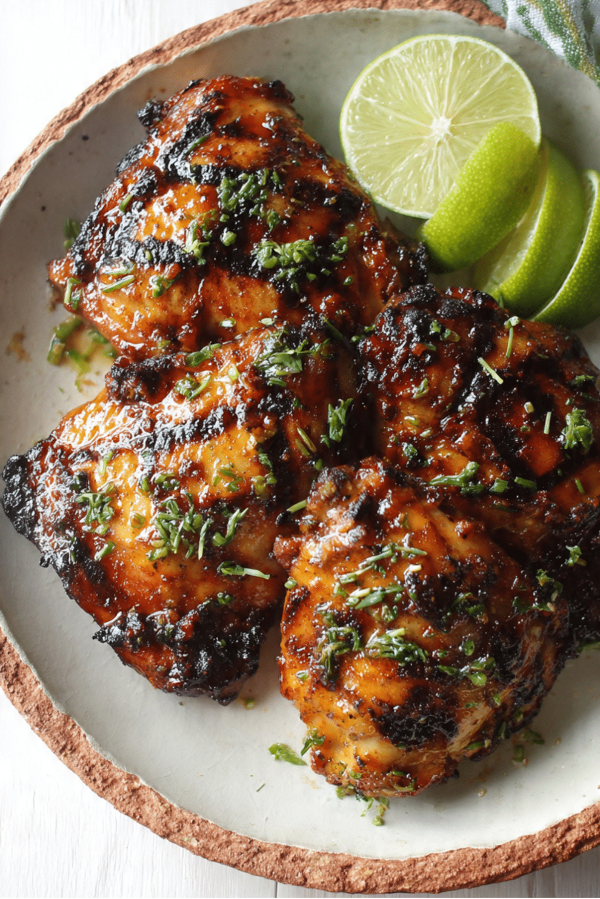 Grilled Jamaican Jerk Chicken Thighs