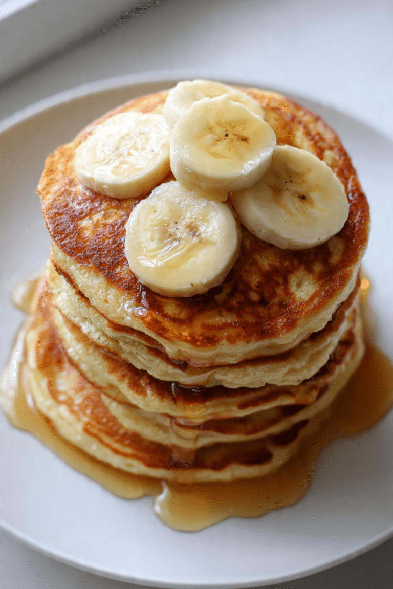 Banana Sour Cream Pancakes