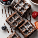 Brownie Mix Waffle Bites