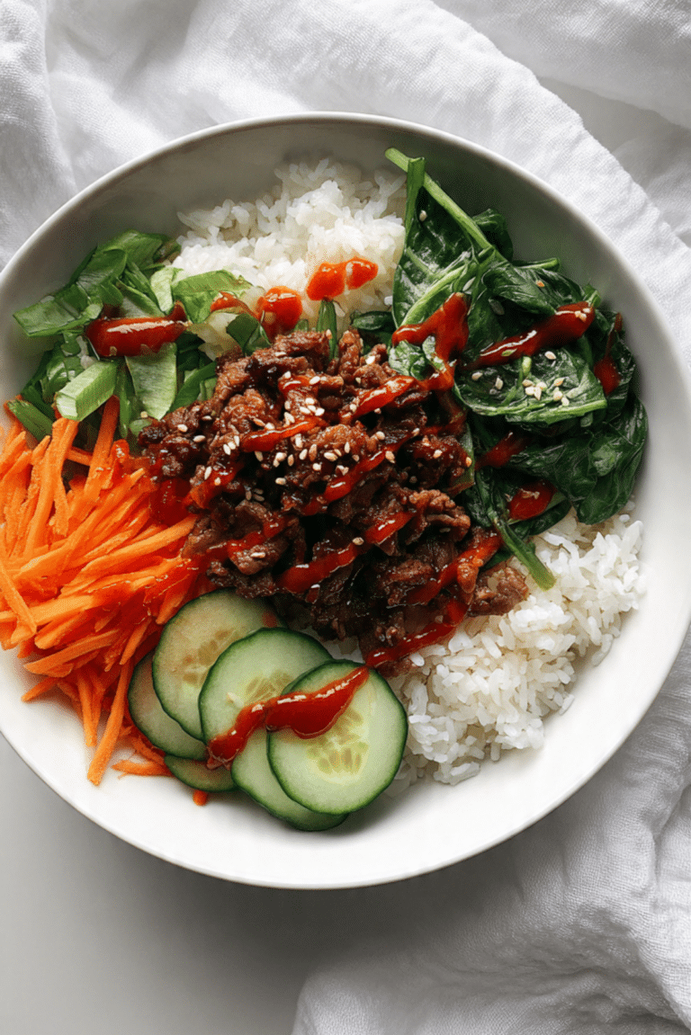 Beef Bulgogi Bowls with Spicy Sauce