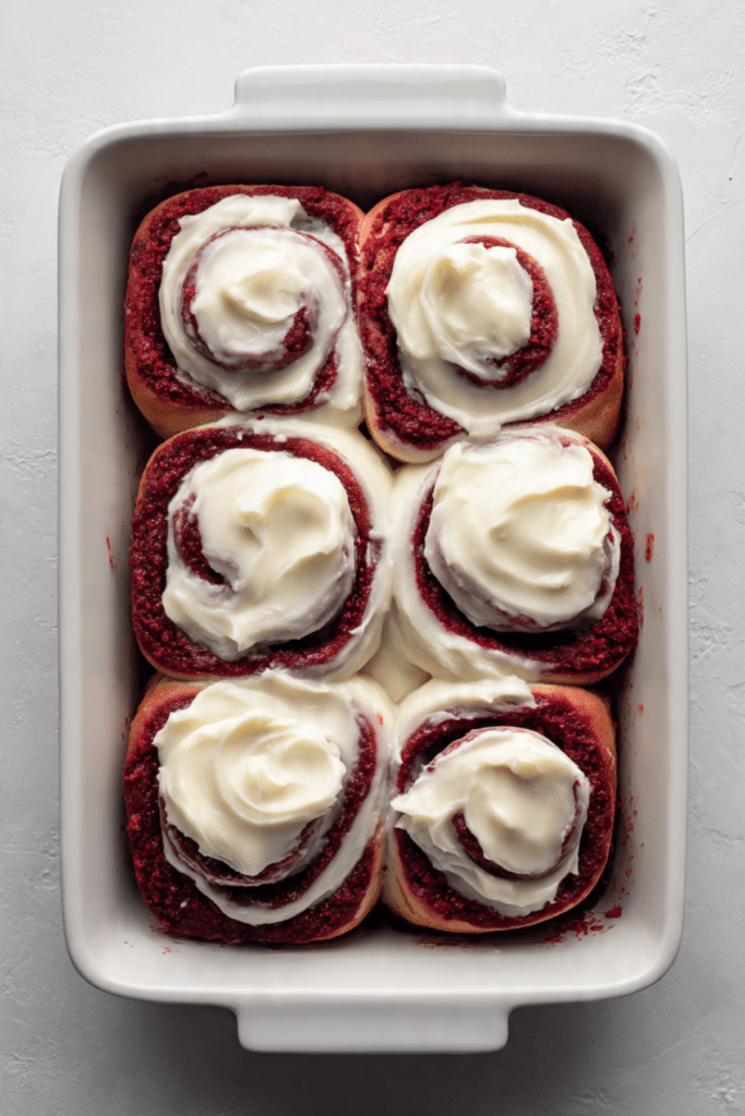 Red Velvet Cake Mix Cinnamon Rolls