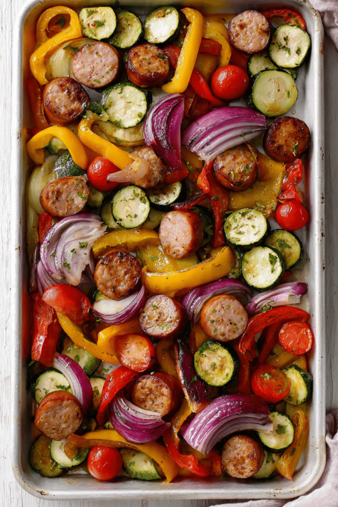 Sheet Pan Sausage and Veggies