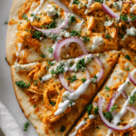 20 Minute Buffalo Chicken Flatbread Pizza