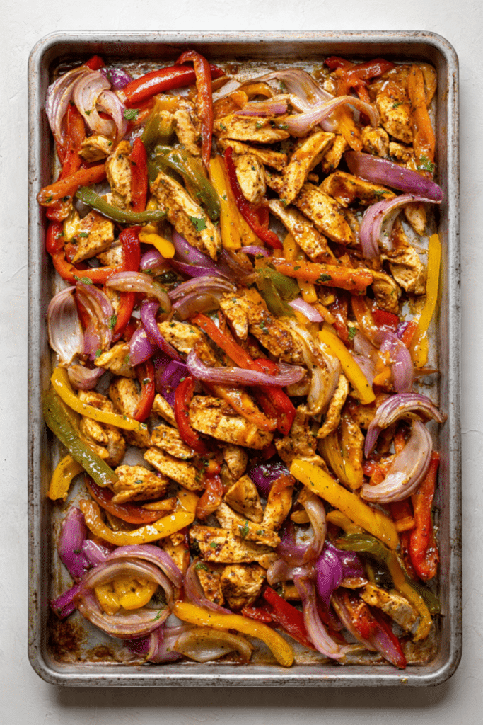 Hot Honey Fajita Tray Bake