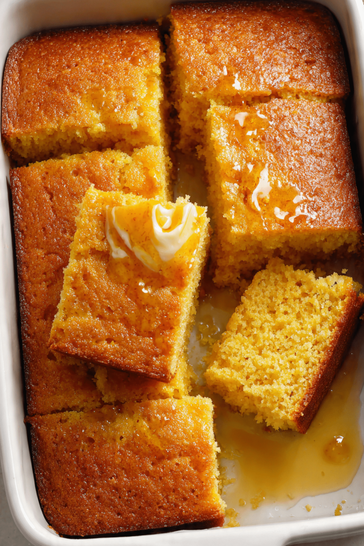 Moist Cornbread with Whipped Maple Cinnamon Butter