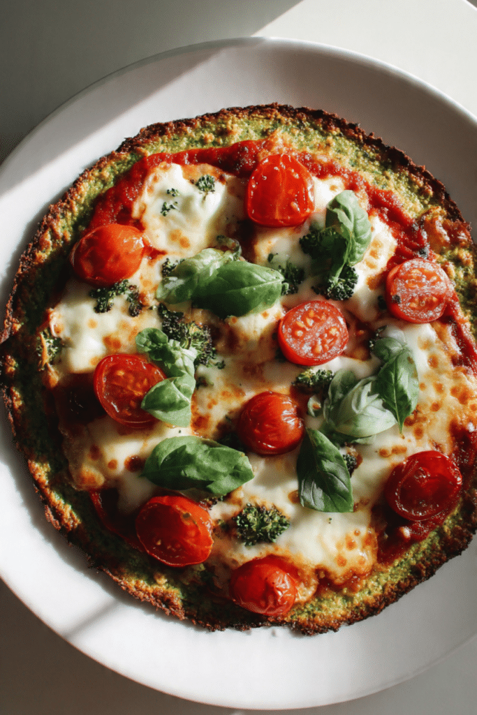 Broccoli Crust Pizza (Low Carb + Gluten Free)