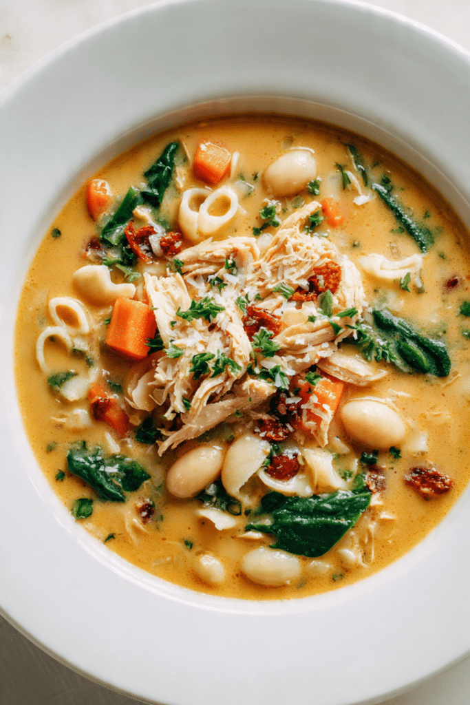 Hearty Chicken Tuscan Soup