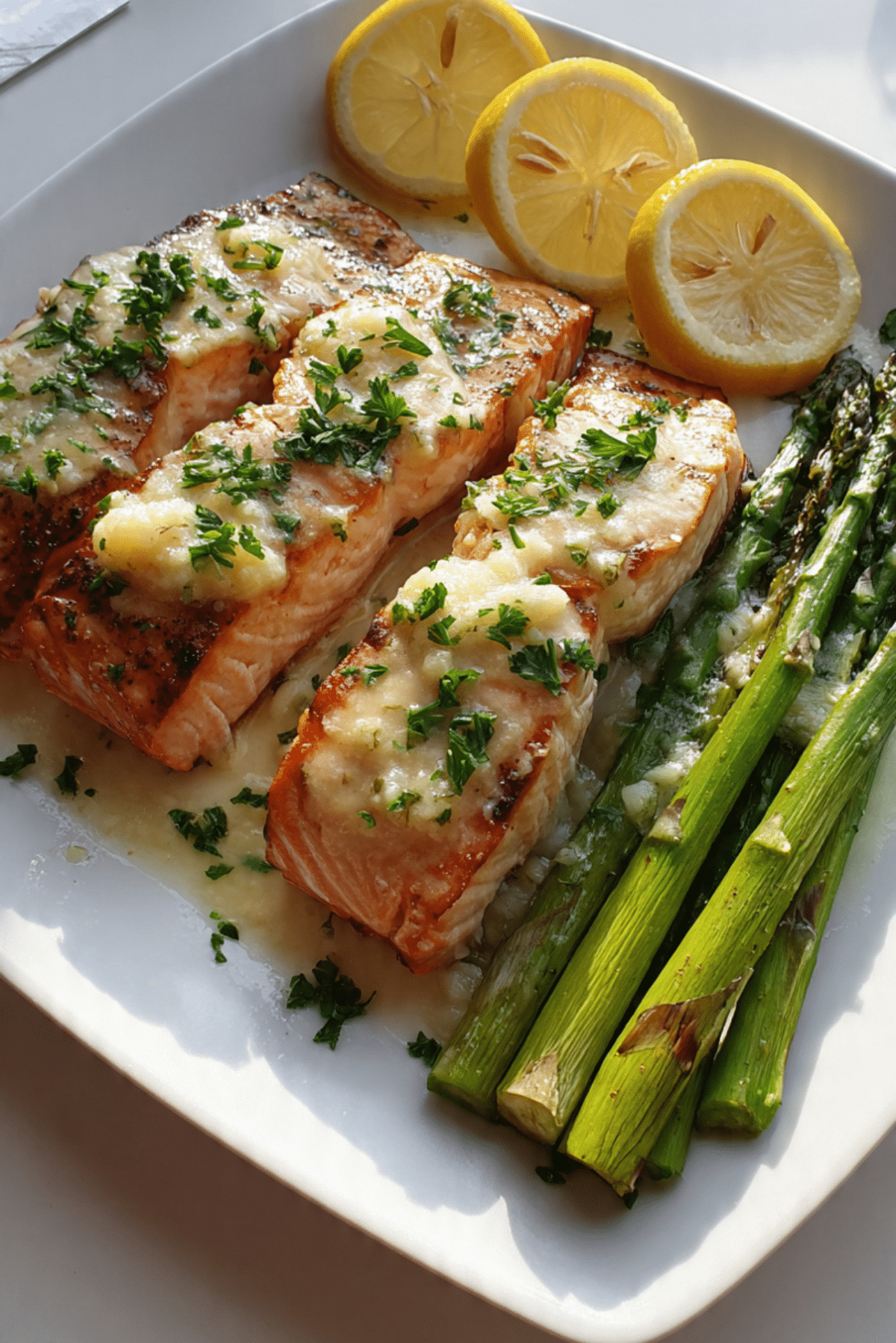 Lemon Garlic Butter Salmon Dinner Recipe