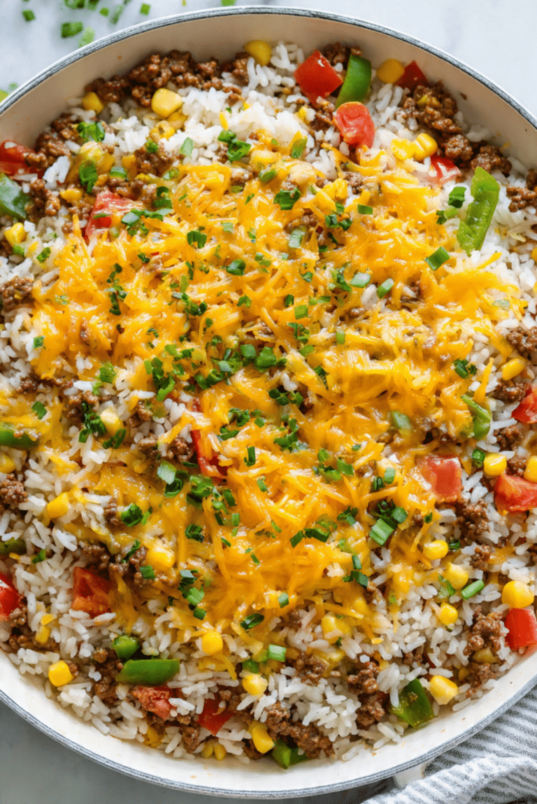 Lazy Beef and Rice Skillet