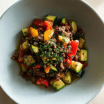 Mediterranean Ground Beef Stir Fry