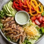 Fajita Salad with Cilantro Lime Dressing