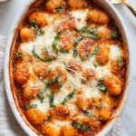 Lazy Baked Gnocchi with Cheese