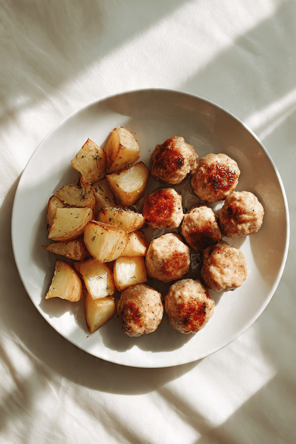 Chicken Meatballs with Potatoes