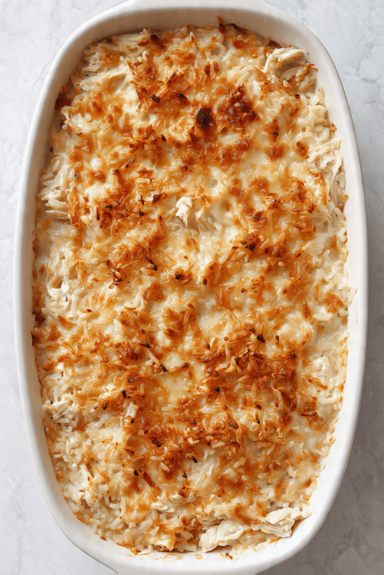 4 Ingredient Chicken Rice Casserole