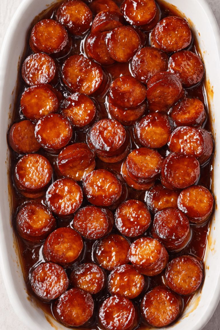 Candied Kielbasa (Baked in the Oven)